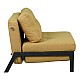 Πολυθρόνα-Κρεβάτι Fancy Pakoworld Ύφασμα Σε Κίτρινη Απόχρωση Με Μαύρο Πόδι 95X98X70Εκ