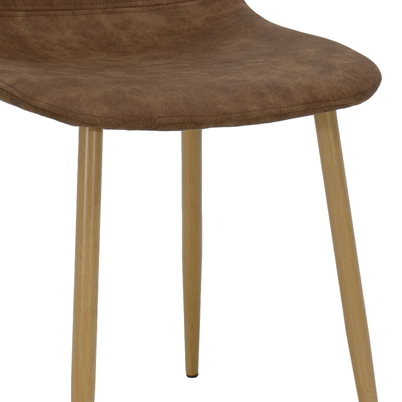 Καρέκλα Bella Pakoworld Pu Καφέ Antique-Φυσικό Πόδι Καρέκλα Bella Pakoworld Pu Καφέ Antique-Φυσικό Πόδι