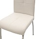Καρέκλα Ariadne Pakoworld Pu Λευκό-Πόδι Χρωμίου