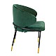 Καρέκλα Nalu Pakoworld Βελούδο Σκούρο Πράσινο-Μαύρο Χρυσό Πόδι
