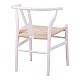 Καρέκλα Wishbone Pakoworld Rubberwood-Σχοινί Σε Λευκή Απόχρωση 53.5X57X74Εκ