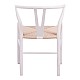 Καρέκλα Wishbone Pakoworld Rubberwood-Σχοινί Σε Λευκή Απόχρωση 53.5X57X74Εκ