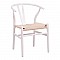 Καρέκλα Wishbone Pakoworld Rubberwood-Σχοινί Σε Λευκή Απόχρωση 53.5X57X74Εκ