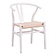 Καρέκλα Wishbone Pakoworld Rubberwood-Σχοινί Σε Λευκή Απόχρωση 53.5X57X74Εκ