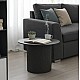 Τραπέζι Σαλονιού Dovel Pakoworld Mdf Σε Μαύρη Απόχρωση Φ70X40Εκ