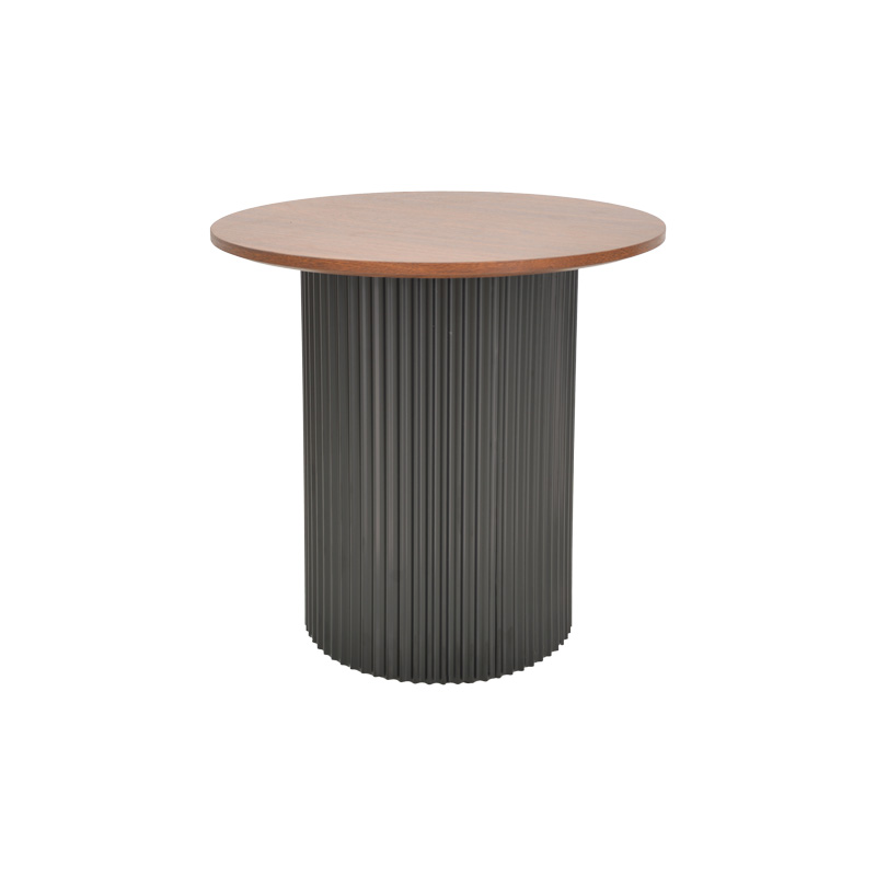 Βοηθητικό Τραπέζι Dovel Pakoworld Mdf Σε Καρυδί-Μαύρη Απόχρωση Φ50X50Εκ Βοηθητικό Τραπέζι Dovel Pakoworld Mdf Σε Καρυδί-Μαύρη Απόχρωση Φ50X50Εκ