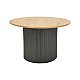 Τραπέζι Σαλονιού Dovel Pakoworld Mdf Σε Sonoma-Μαυρη Απόχρωση Φ70X40Εκ