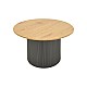 Τραπέζι Σαλονιού Dovel Pakoworld Mdf Σε Sonoma-Μαυρη Απόχρωση Φ70X40Εκ