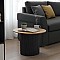 Τραπέζι Σαλονιού Dovel Pakoworld Mdf Σε Sonoma-Μαυρη Απόχρωση Φ70X40Εκ