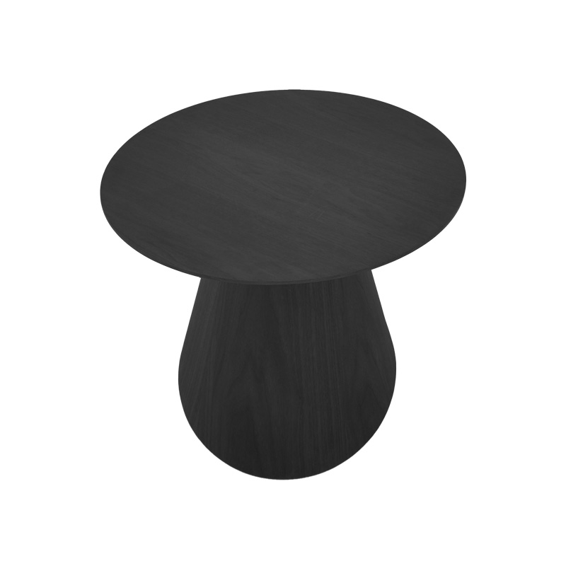 Τραπέζι Σαλονιού Donda Pakoworld Mdf Σε Μαύρη Απόχρωση Φ80X45Εκ