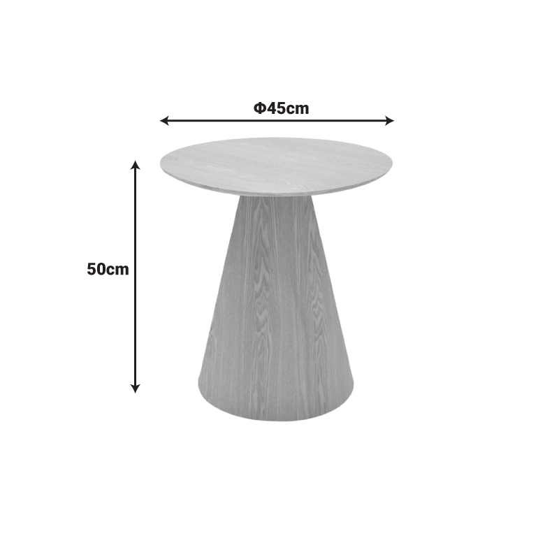 Βοηθητικό Τραπέζι Donda Pakoworld Mdf-Μέταλλο Sonoma Φ45X50Εκ