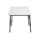 Τραπέζι Gustas Pakoworld Λευκό Μαρμάρου Sintered Stone-Μαύρο Μέταλλο 120X80X76Εκ