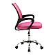 Καρέκλα Γραφείου Berto Ii Pakoworld Με Ανάκλιση Ύφασμα Mesh Σε Ροζ Απόχρωση 60X48X85-95Εκ