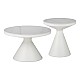 Βοηθητικά Τραπέζια Coozlin Inart Sintered Stone Σε Απόχρωση Λευκό Μαρμάρου Με Λευκό Μέταλλο Βοηθητικά Τραπέζια Coozlin Inart Sintered Stone Σε Απόχρωση Λευκό Μαρμάρου Με Λευκό Μέταλλο