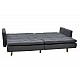Καναπές-Κρεβάτι Flexible Pakoworld Σε Ανθρακί Ύφασμα 198X87X76Εκ