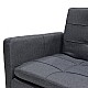Καναπές-Κρεβάτι Flexible Pakoworld Σε Ανθρακί Ύφασμα 198X87X76Εκ