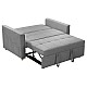 Καναπές-Κρεβάτι Commit Pakoworld 2Θέσιος Ύφασμα Ανθρακί 142X93X90Εκ