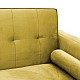 Καναπές-Κρεβάτι Success Pakoworld 3Θέσιος Κίτρινο Βελούδο 190X80X84Εκ