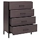 Συρταριέρα Calliope Pakoworld Με 4 Συρτάρια Wenge-Μαύρο 80X44X108Εκ Συρταριέρα Calliope Pakoworld Με 4 Συρτάρια Wenge-Μαύρο 80X44X108Εκ