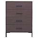 Συρταριέρα Calliope Pakoworld Με 4 Συρτάρια Wenge-Μαύρο 80X44X108Εκ Συρταριέρα Calliope Pakoworld Με 4 Συρτάρια Wenge-Μαύρο 80X44X108Εκ