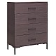 Συρταριέρα Calliope Pakoworld Με 4 Συρτάρια Wenge-Μαύρο 80X44X108Εκ Συρταριέρα Calliope Pakoworld Με 4 Συρτάρια Wenge-Μαύρο 80X44X108Εκ