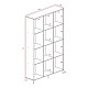 Βιβλιοθήκη Firenze Pakoworld Χρώμα Sonoma 107X28,6X178Εκ Βιβλιοθήκη Firenze Pakoworld Χρώμα Sonoma 107X28,6X178Εκ