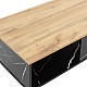Τραπέζι Σαλονιού Moses Pakoworld Χρώμα Sonoma-Μαύρο Μαρμάρου 90X54X37.5Εκ