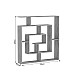 Βιβλιοθήκη Nardy Pakoworld Λευκό Μαρμάρου 125X22X129Εκ Βιβλιοθήκη Nardy Pakoworld Λευκό Μαρμάρου 125X22X129Εκ