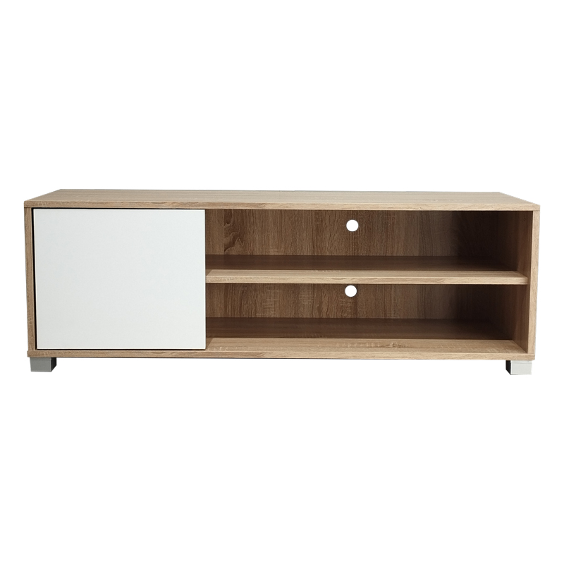 Έπιπλο Τηλεόρασης Ellon Pakoworld Μελαμίνης Sonoma-Λευκό 120X40X41Εκ. Έπιπλο Τηλεόρασης Ellon Pakoworld Μελαμίνης Sonoma-Λευκό 120X40X41Εκ.
