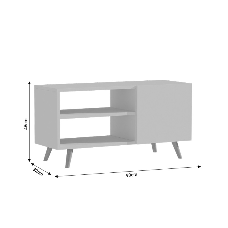 Έπιπλο Τηλεόρασης Ellon Pakoworld Μελαμίνης Sonoma-Λευκό 120X40X41Εκ. Έπιπλο Τηλεόρασης Ellon Pakoworld Μελαμίνης Sonoma-Λευκό 120X40X41Εκ.