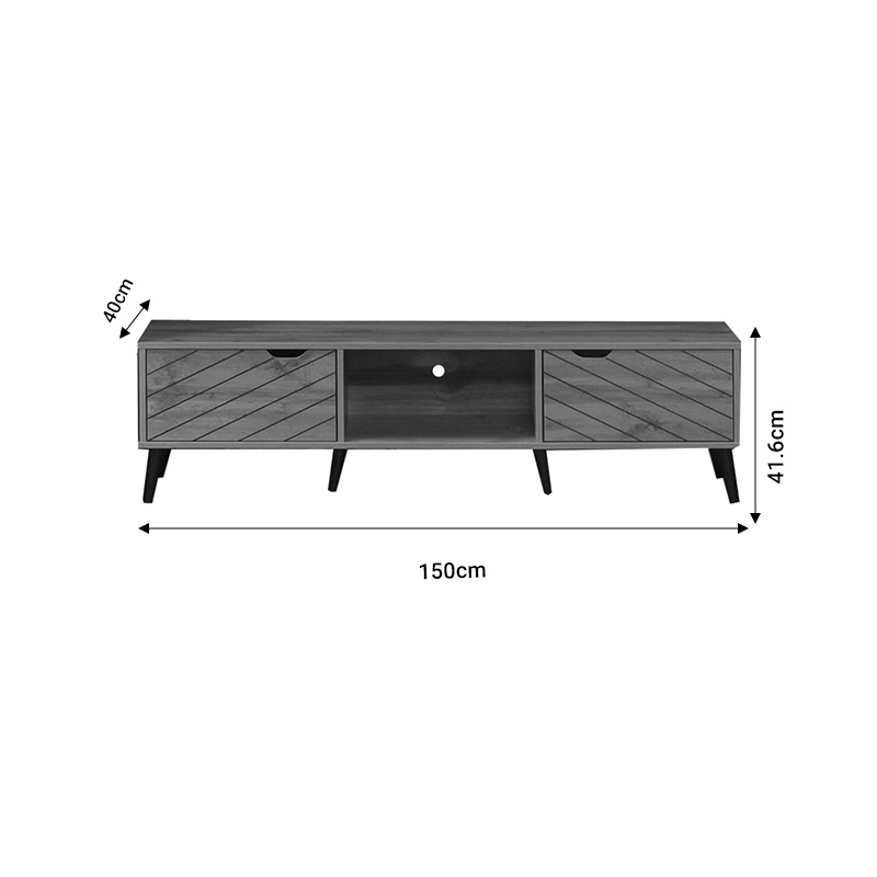 Έπιπλο Τηλεόρασης Thelma Pakoworld Sonoma Μελαμίνης 150X40X41.6Εκ Έπιπλο Τηλεόρασης Thelma Pakoworld Sonoma Μελαμίνης 150X40X41.6Εκ