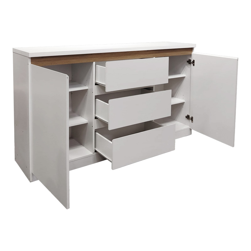 Μπουφές Chiemo Pakoworld Λευκό 160X40X93.6Εκ Μπουφές Chiemo Pakoworld Λευκό 160X40X93.6Εκ