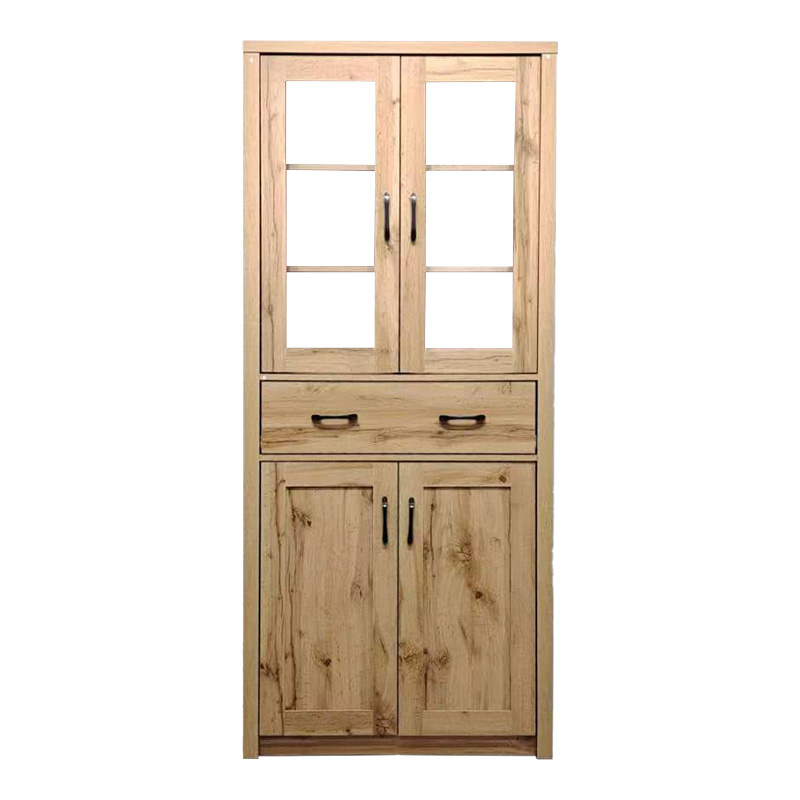 Βιτρίνα-Ντουλάπα Nisso Pakoworld Σε Oak Απόχρωση 80X40X183.5Εκ Βιτρίνα-Ντουλάπα Nisso Pakoworld Σε Oak Απόχρωση 80X40X183.5Εκ