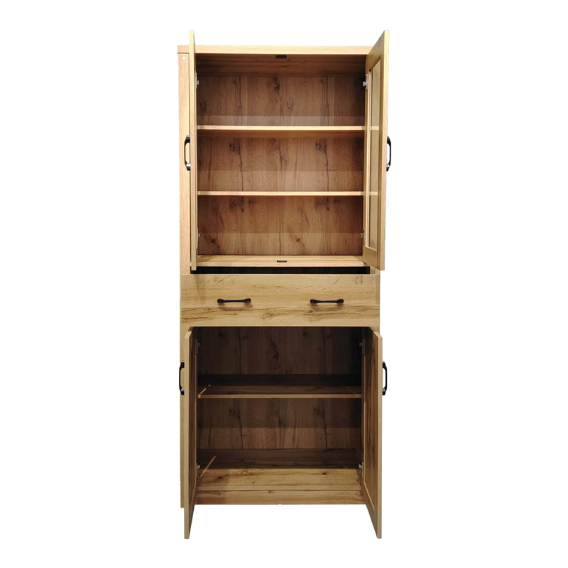 Βιτρίνα-Ντουλάπα Nisso Pakoworld Σε Oak Απόχρωση 80X40X183.5Εκ Βιτρίνα-Ντουλάπα Nisso Pakoworld Σε Oak Απόχρωση 80X40X183.5Εκ
