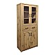 Βιτρίνα-Ντουλάπα Nisso Pakoworld Σε Oak Απόχρωση 80X40X183.5Εκ Βιτρίνα-Ντουλάπα Nisso Pakoworld Σε Oak Απόχρωση 80X40X183.5Εκ