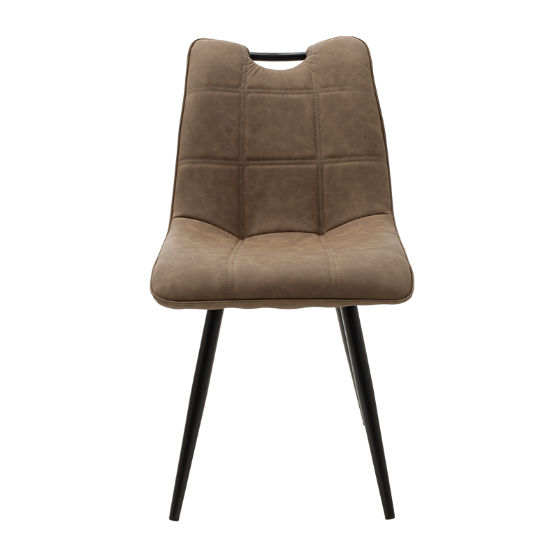 Καρέκλα Nely Pakoworld Pu Καφέ Antique-Μαύρο Πόδι