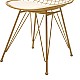 Καρέκλα Taj Pakoworld Μέταλλο Χρυσό-Μαξιλάρι Pvc Λευκό