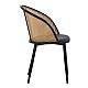 Καρέκλα Riccardo Pakoworld Φυσικό Pe Rattan-Ανθρακί Pu-Μαύρο Μέταλλο 56X52X82Εκ