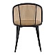 Καρέκλα Riccardo Pakoworld Φυσικό Pe Rattan-Ανθρακί Pu-Μαύρο Μέταλλο 56X52X82Εκ