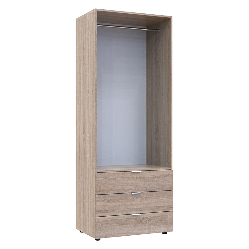 Ντουλάπα Ρούχων Lila Pakoworld Δίφυλλη Sonoma 77.5X49.5X203.5Εκ