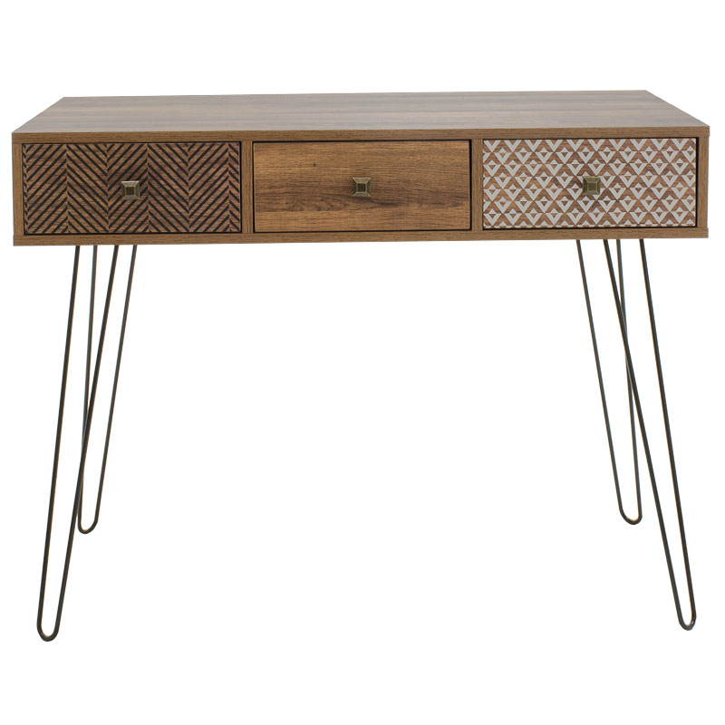 Κονσόλα Boho Pakoworld Καρυδί Με Μεταλλικά Πόδια 100X50,5X74,5Εκ Κονσόλα Boho Pakoworld Καρυδί Με Μεταλλικά Πόδια 100X50,5X74,5Εκ