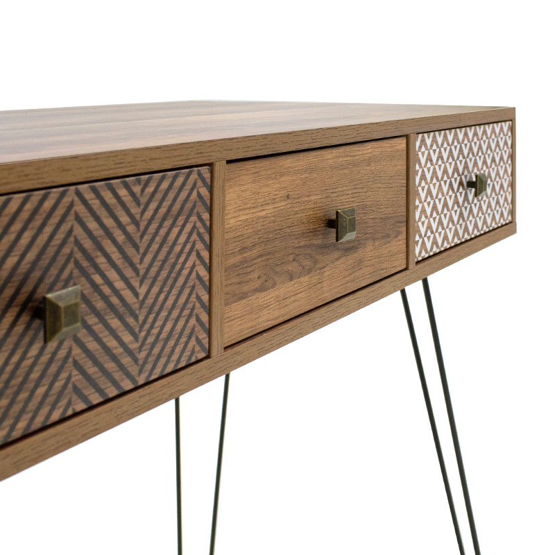 Κονσόλα Boho Pakoworld Καρυδί Με Μεταλλικά Πόδια 100X50,5X74,5Εκ Κονσόλα Boho Pakoworld Καρυδί Με Μεταλλικά Πόδια 100X50,5X74,5Εκ