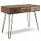 Κονσόλα Boho Pakoworld Καρυδί Με Μεταλλικά Πόδια 100X50,5X74,5Εκ