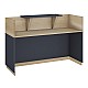 Γραφείο Reception Lotus Pakoworld Σε Χρώμα Φυσικό - Ανθρακί 200X70X110Εκ