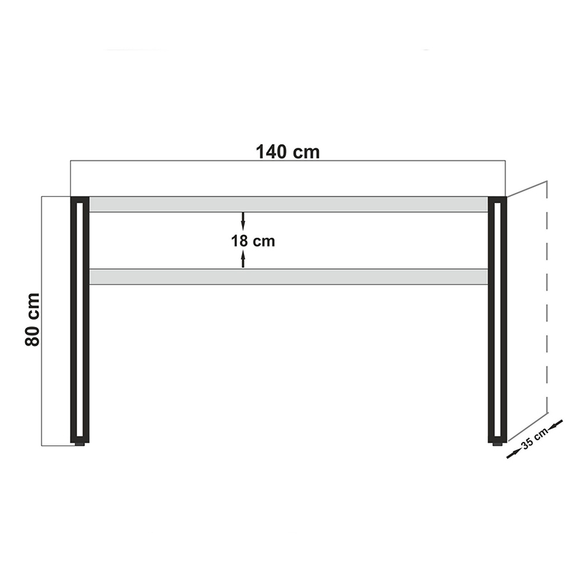 Κονσόλα Pwf-0241 Pakoworld Χρώμα Πεύκου-Μαύρο 140X35X80Εκ Κονσόλα Pwf-0241 Pakoworld Χρώμα Πεύκου-Μαύρο 140X35X80Εκ
