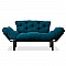 Καναπές Κρεβάτι Pwf-0018 Pakoworld 2Θέσιος Με Ύφασμα Χρώμα Πετρόλ 155X73X85Cm