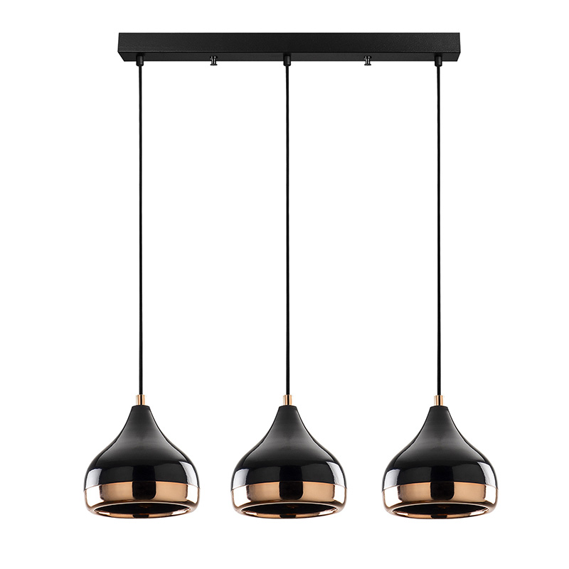 Φωτιστικό Οροφής Τρίφωτο Elprecious Pakoworld E27 Μαύρο-Bronze 67X17X110Εκ