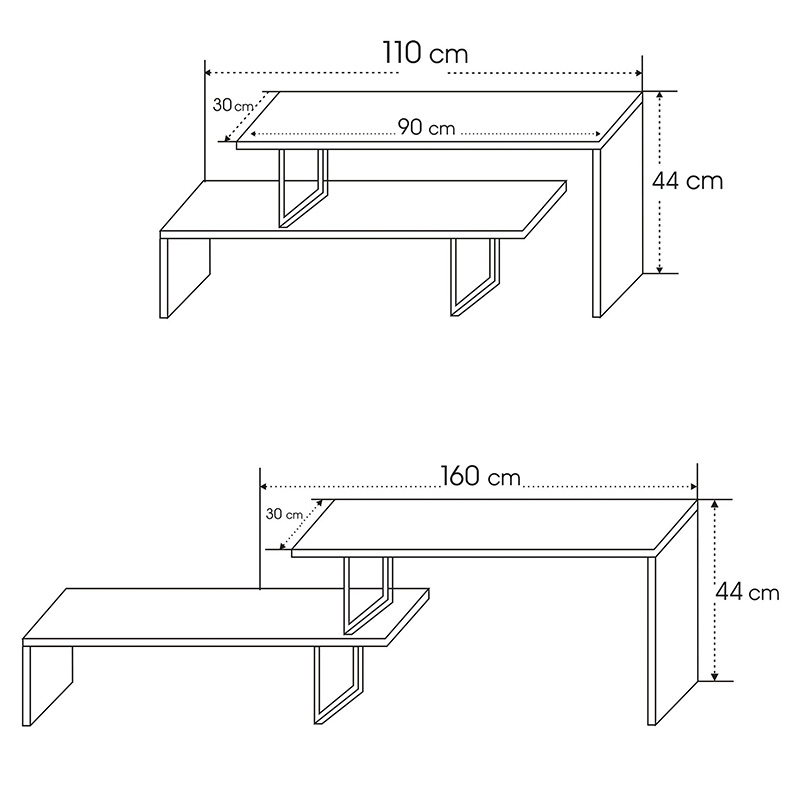 Έπιπλο Τηλεόρασης Ferocity Pakoworld Χρώμα Ανθρακί 120X30X45Εκ