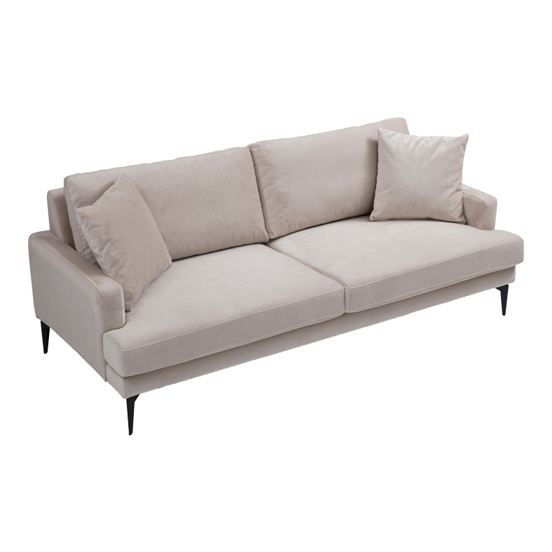 Καναπές 2Θέσιος Fortune Pakoworld Βελούδο Μπεζ-Μαύρο 175X90X88Εκ Καναπές 2Θέσιος Fortune Pakoworld Βελούδο Μπεζ-Μαύρο 175X90X88Εκ