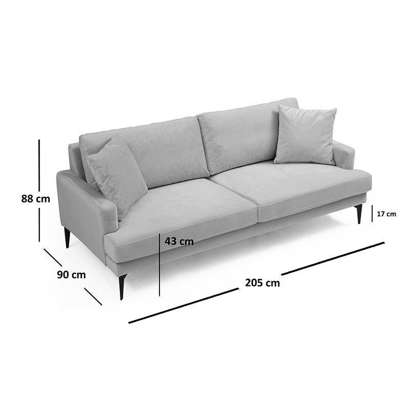 Καναπές 2Θέσιος Fortune Pakoworld Βελούδο Μπεζ-Μαύρο 175X90X88Εκ Καναπές 2Θέσιος Fortune Pakoworld Βελούδο Μπεζ-Μαύρο 175X90X88Εκ